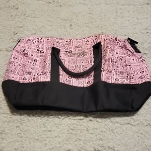 Victoria's Secret Angel Love Pink and Black Weekender Bag